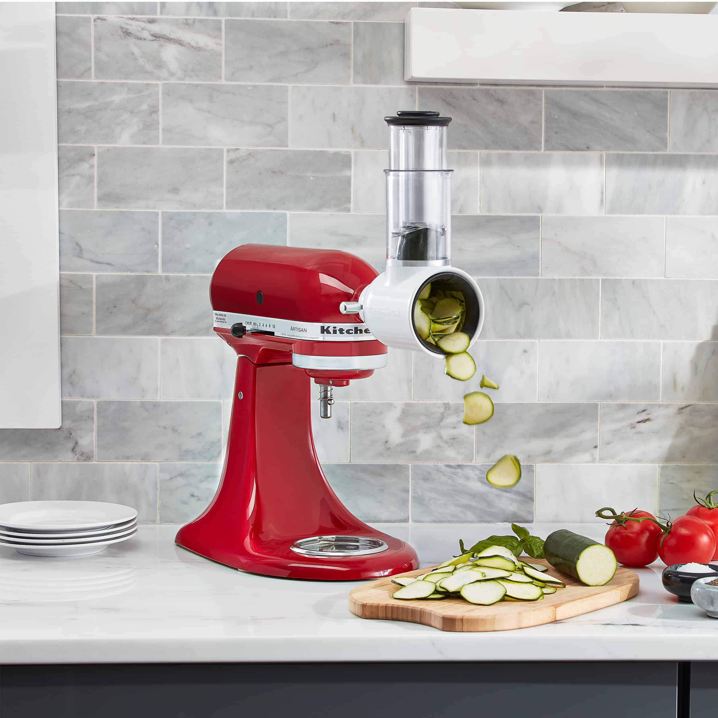 KitchenAid Fresh Prep Slicer/Shredder Attachment, White, KSMVSA KitchenAid Fresh Prep Slicer/Shredder Attachment, White, KSMVSA - Image 4