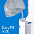 Arctic Air Tower+ Indoor Evaporative Cooler with Oscillating and Quiet Fan Function, White