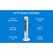 Arctic Air Tower+ Indoor Evaporative Cooler with Oscillating and Quiet Fan Function, White