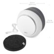 Pure Enrichment PureZone Halo Medium Room Air Purifier with 2 Stage Filtration - Graphite