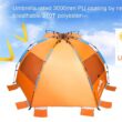 Oileus X-Large 4 Person Beach Tent Sun Shelter - Portable Sun Shade Instant Tent for Beach, Orange