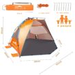 Oileus X-Large 4 Person Beach Tent Sun Shelter - Portable Sun Shade Instant Tent for Beach, Orange