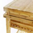 Home Aesthetics Rolling Kitchen Island Cart with Drawers Shelves, Towel Rack, Bamboo Wood