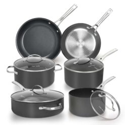 Chef Power Hard Anodized Nonstick Cookware Sets 10 Piece, Kitchen Induction Cooking Sets, Dishwasher Safe