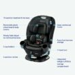 Graco Turn2Me 3-in-1 Rotating Convertible Car Seat, Rear to Forward Facing & Highback Booster, Easy Installation, Brighton