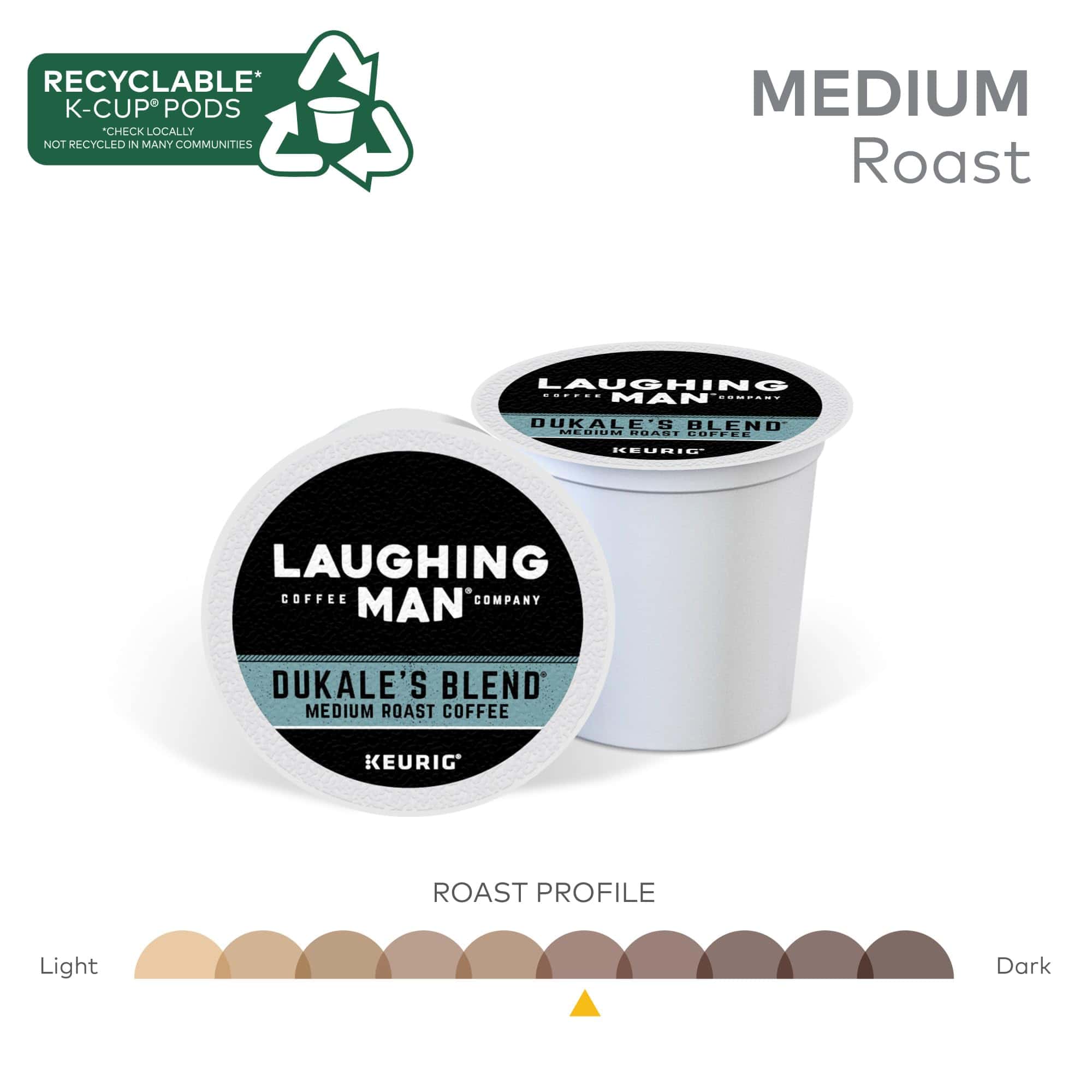Laughing Man Dukale's Blend Keurig Recyclable K-Cup Coffee Pods, 88 Count (4 Packs of 22) Laughing Man Dukale's Blend Keurig Recyclable K-Cup Coffee Pods, 88 Count (4 Packs of 22) - Image 12