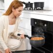 SODAY 15Pcs Pots and Pans Set Non Stick, Cookware Sets with Detachable Handle, Black
