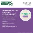 Newman's Own Organics French Roast Keurig Single-Serve K-Cup Pods, Dark Roast Coffee, 72 Count (6 Packs of 12)
