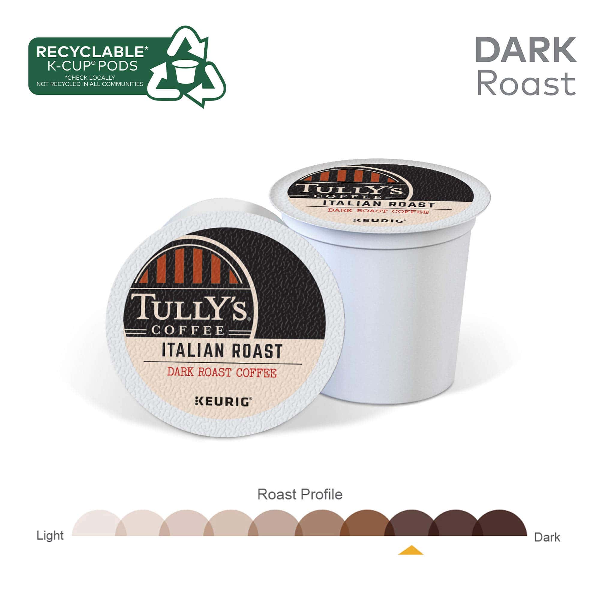 Tully's Coffee Italian Roast, Keurig Single-Serve K-Cup Pods, Dark Roast Coffee, 72 Count (6 Packs of 12) Tully's Coffee Italian Roast, Keurig Single-Serve K-Cup Pods, Dark Roast Coffee, 72 Count (6 Packs of 12) - Image 9