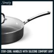 Calphalon 10-Piece Non-Stick Kitchen Cookware Set, Black Pots & Pans with Stay-Cool Stainless Steel Handles