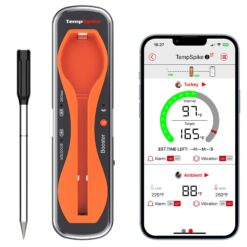 ThermoPro TempSpike 500FT Wireless Meat Thermometer, Bluetooth Meat Thermometer Wireless for Turkey Beef Lamb
