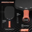 CZRR Pickleball Paddle, USA Pickleball Approved, 3K Raw Carbon Fiber Surface (CFS) High Grit & Spin, 16MM-1PC