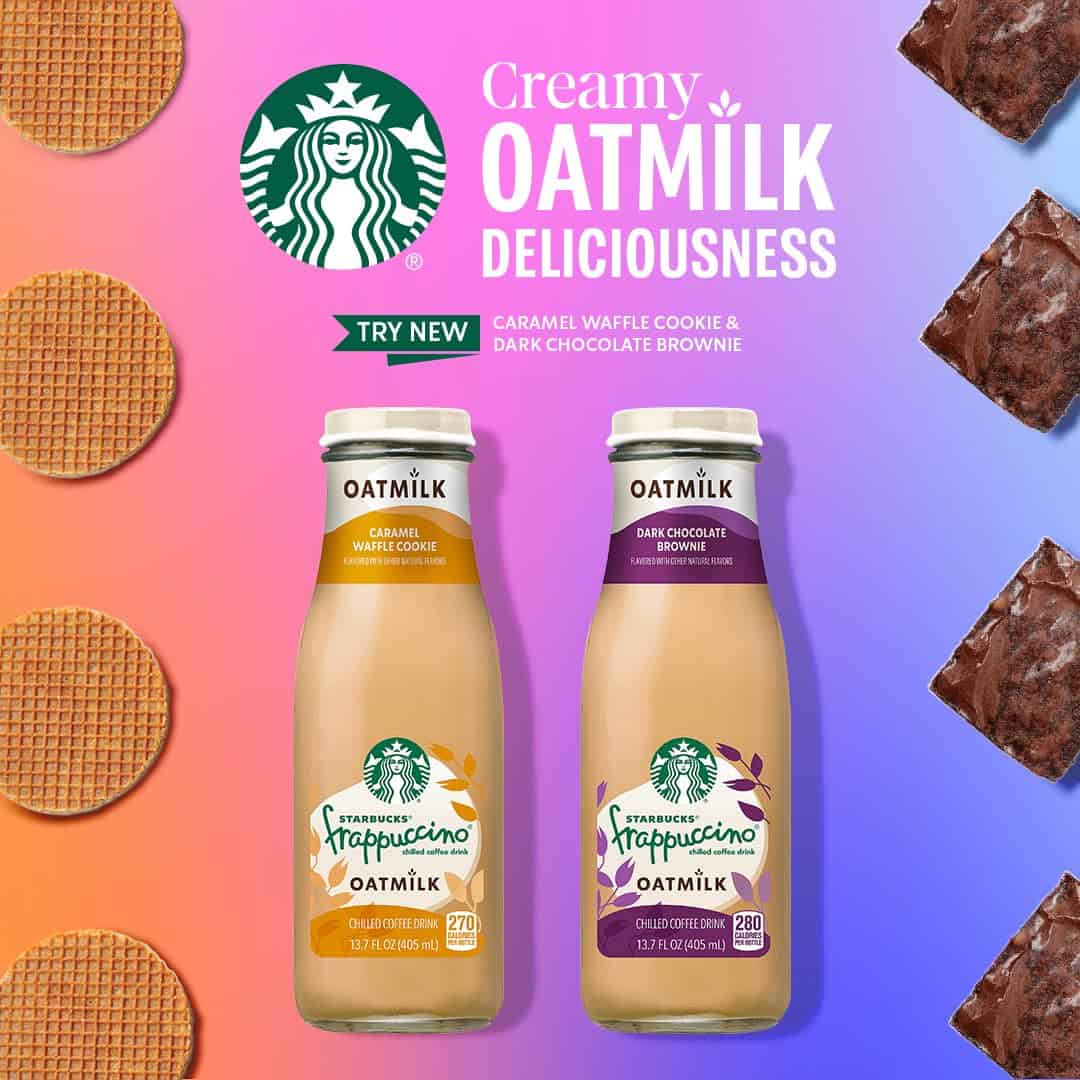 Starbucks Oatmilk Frappuccino, Coffee Drink, Caramel Waffle Cookie Oat Milk, 13.7 fl oz Bottles (12 Pack), Iced Coffee Starbucks Oatmilk Frappuccino, Coffee Drink, Caramel Waffle Cookie Oat Milk, 13.7 fl oz Bottles (12 Pack), Iced Coffee - Image 3