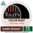 Tully's Coffee Italian Roast, Keurig Single-Serve K-Cup Pods, Dark Roast Coffee, 72 Count (6 Packs of 12) Tully's Coffee Italian Roast, Keurig Single-Serve K-Cup Pods, Dark Roast Coffee, 72 Count (6 Packs of 12)