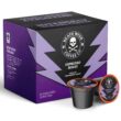 Death Wish Coffee Co. Espresso Roast Single Serve Coffee Pods - Extra Kick of Caffeine - Fair Trade and Organic Coffee (50 Count)