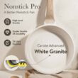 CAROTE 21Pcs Pots and Pans Set, Nonstick Cookware Sets, White Granite Induction Cookware Non Stick Cooking Set