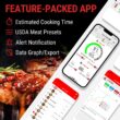 ThermoPro TempSpike 500FT Wireless Meat Thermometer, Bluetooth Meat Thermometer Wireless for Turkey Beef Lamb