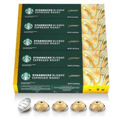 Starbucks by Nespresso Blonde Roast Espresso (50-count single serve capsules, compatible with Nespresso Vertuo Line System)