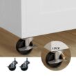 IRONCK Rolling Kitchen Island Table on Wheels, White