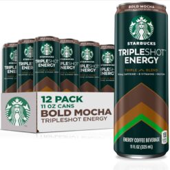 Starbucks Tripleshot Coffee Energy Drink, Bold Mocha, 11 fl oz Cans (12 Pack), Triple Blend, 165mg Caffeine