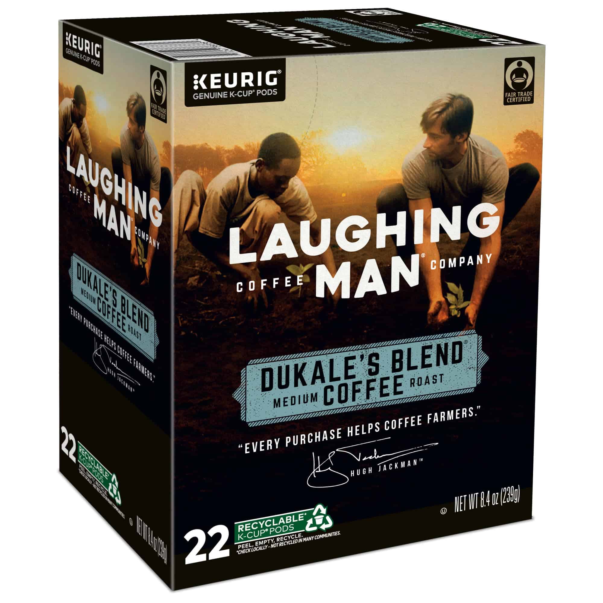 Laughing Man Dukale's Blend Keurig Recyclable K-Cup Coffee Pods, 88 Count (4 Packs of 22) Laughing Man Dukale's Blend Keurig Recyclable K-Cup Coffee Pods, 88 Count (4 Packs of 22) - Image 4