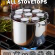 Cook N Home Water Bath Canner with Jar Rack & Glass Lid, Professional Stainless Steel Canning Pot 20 Quart
