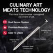 MEATER Plus Wireless Smart Meat Thermometer with Bluetooth, Long Range, Measures Internal & Ambient Temp