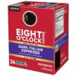 Eight O'Clock Coffee Dark Italian Espresso Roast Keurig Single-Serve K-Cup Pods, Dark Roast Coffee, 96 Count (4 Packs of 24)