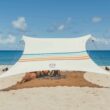 Neso Tents Grande Beach Tent, 7ft Tall, 9 x 9ft, Reinforced Corners and Cooler Pocket, Rainbow