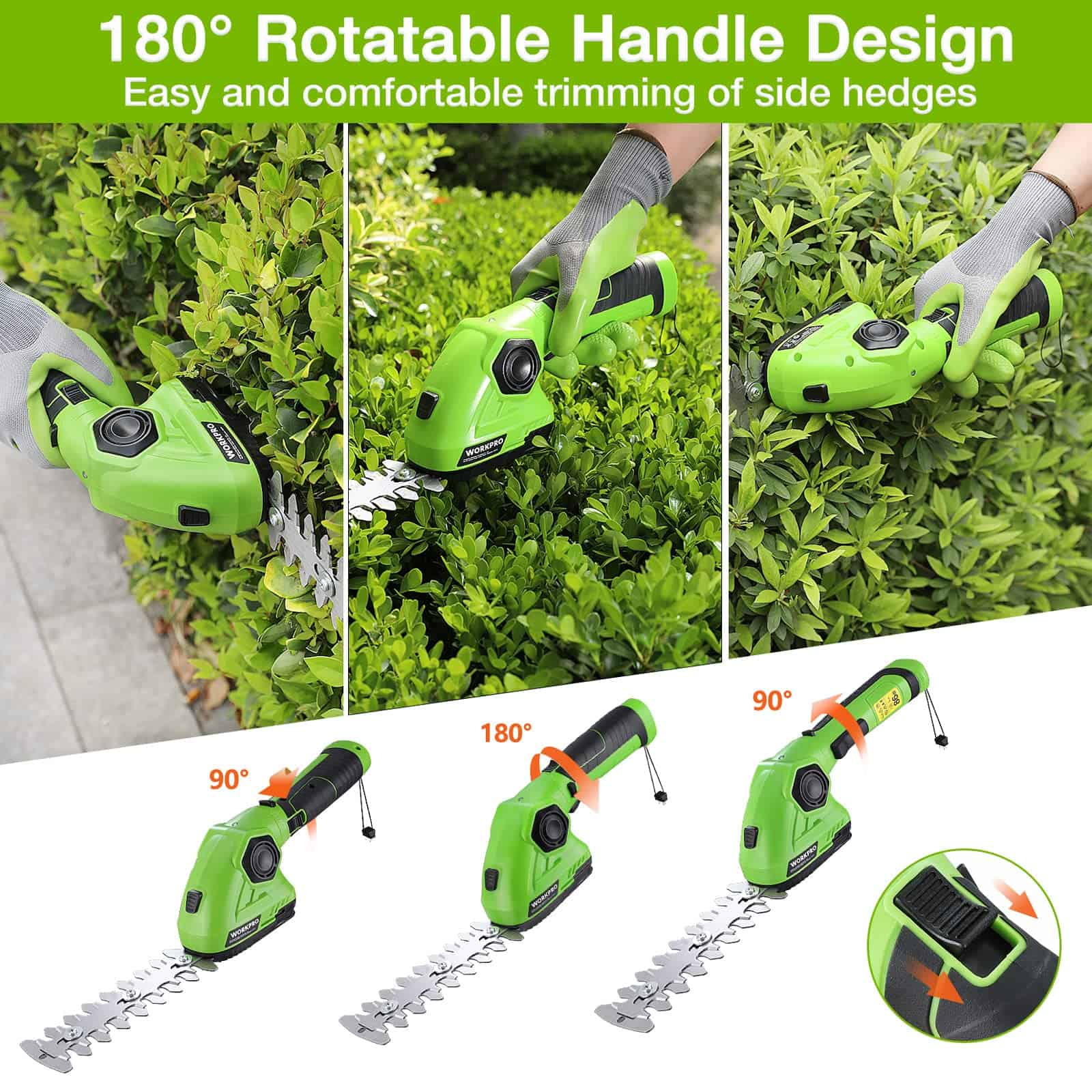 WORKPRO Cordless Grass Shear & Shrubbery Trimmer WORKPRO Cordless Grass Shear & Shrubbery Trimmer - Image 7