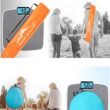 Oileus X-Large 4 Person Beach Tent Sun Shelter - Portable Sun Shade Instant Tent for Beach, Orange