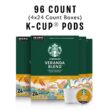 Starbucks K-Cup Coffee Pods, Starbucks Blonde Roast Coffee, Veranda Blend for Keurig Brewers, 4 boxes (96 pods total) Starbucks K-Cup Coffee Pods, Starbucks Blonde Roast Coffee, Veranda Blend for Keurig Brewers, 4 boxes (96 pods total)
