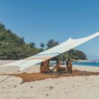 Neso Tents Grande Beach Tent, 7ft Tall, 9 x 9ft, Reinforced Corners and Cooler Pocket, Rainbow
