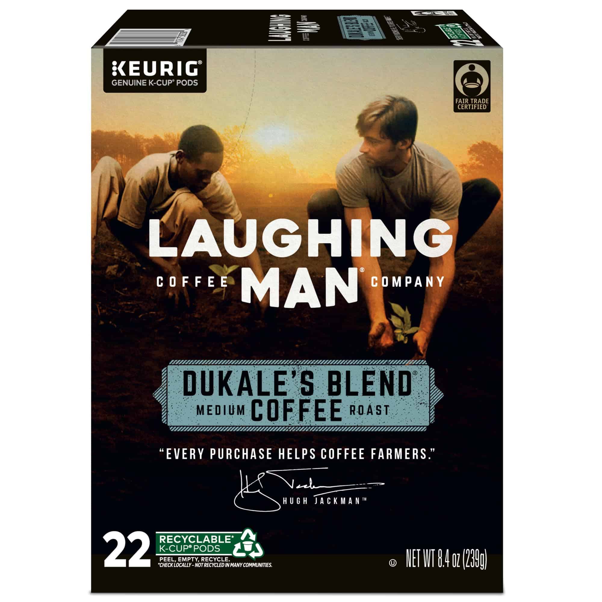 Laughing Man Dukale's Blend Keurig Recyclable K-Cup Coffee Pods, 88 Count (4 Packs of 22) Laughing Man Dukale's Blend Keurig Recyclable K-Cup Coffee Pods, 88 Count (4 Packs of 22) - Image 6