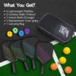 JoncAye Pickleball-Paddles-Set of 4 or 2 Rackets with Balls and Bag