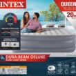 Intex 20" Dura-Beam Deluxe Raised Air Bed Mattress with Internal Pump - Queen