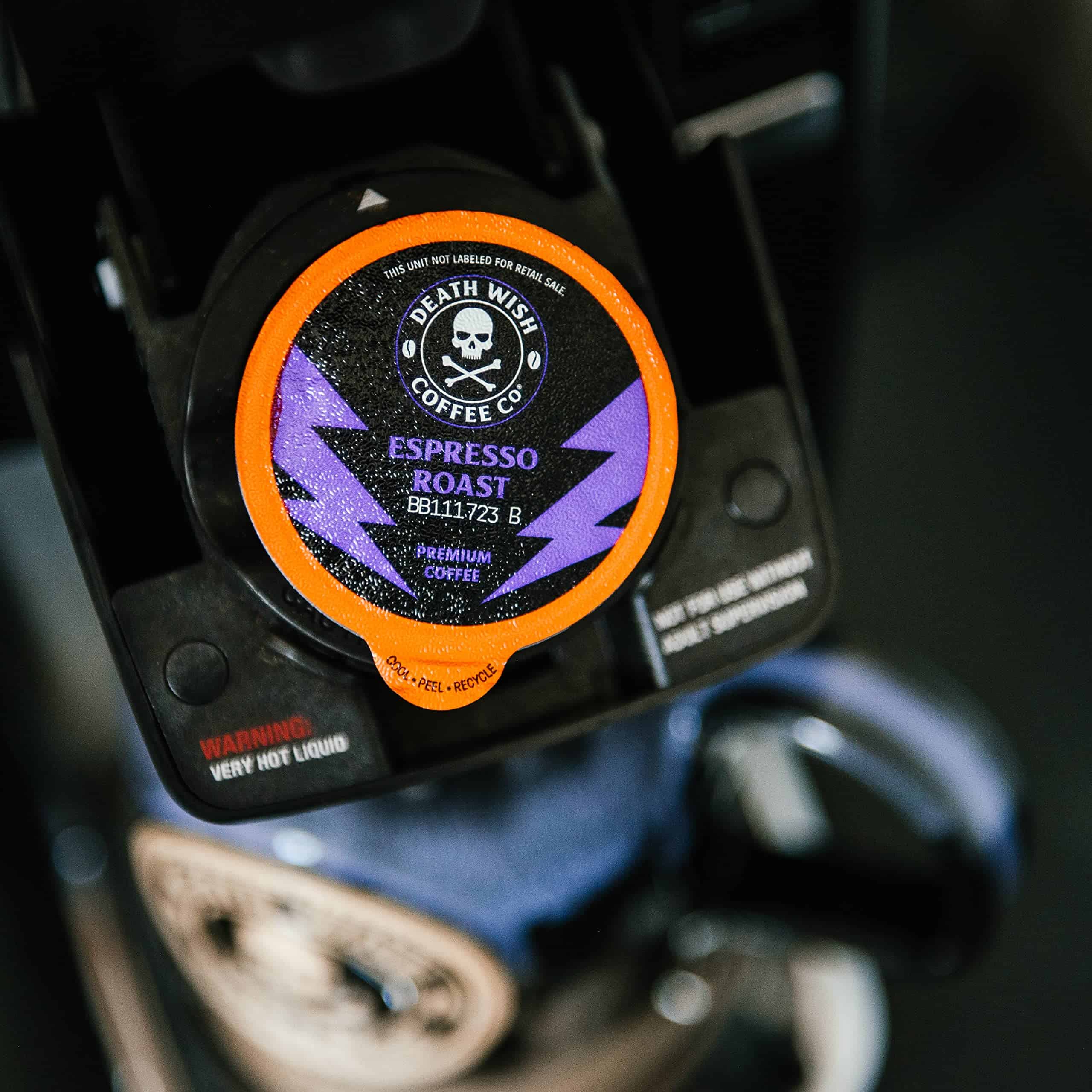 Death Wish Coffee Co. Espresso Roast Single Serve Coffee Pods - Extra Kick of Caffeine - Fair Trade and Organic Coffee (50 Count) Death Wish Coffee Co. Espresso Roast Single Serve Coffee Pods - Extra Kick of Caffeine - Fair Trade and Organic Coffee (50 Count) - Image 2