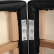 Renwick 84'' 2 Sections Adjustable Folding Massage Bed, Black