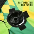 Maxkare Inflatable Towable Tube for Boating Waterskiing with EVA Foam Seat Pads, Towables for 1-2 Person-Green