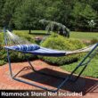 Sunnydaze Outdoor Quilted Fabric Hammock - Two-Person with Spreader Bars - Heavy-Duty 450-Pound Capacity - Catalina Beach