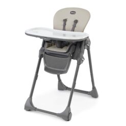 Chicco Polly Space-Saving Fold Easy Clean Highchair - Taupe (Beige)