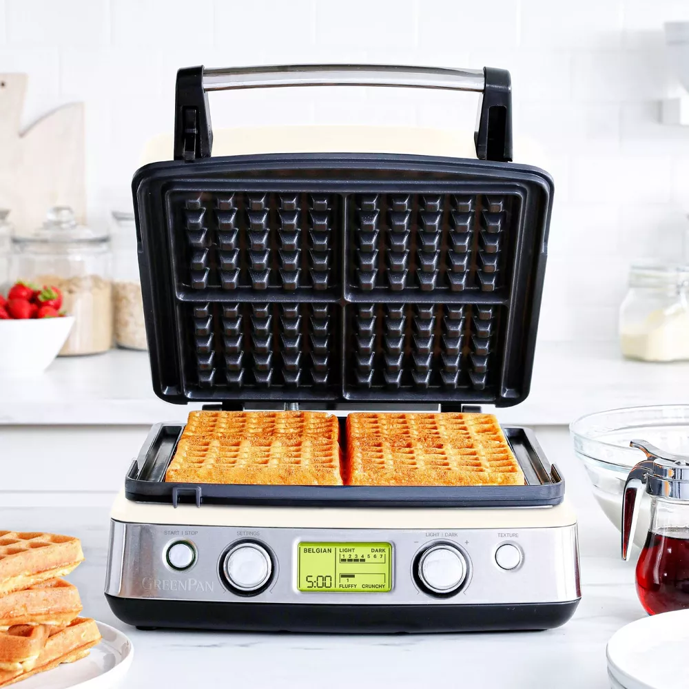 GreenPan Elite Ceramic Nonstick 4-Square Waffle Maker GreenPan Elite Ceramic Nonstick 4-Square Waffle Maker - Image 7