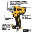 DEWALT DCF896HB 20V MAX XR Cordless Brushless 1/2 in. Mid-Range Impact Wrench with Hog Ring Anvil and Tool Connect (Tool Only)