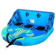 Maxkare 3 Person Inflatable Towable Tube for Boating, Waterskiing with EVA Foam Seat Pads-Blue