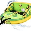 Maxkare Inflatable Towable Tube for Boating Waterskiing with EVA Foam Seat Pads, Towables for 1-2 Person-Green
