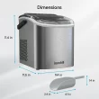 Ionchill Quick Cube Ice Machine, 26lbs/24hrs Portable Countertop Bullet Cubed Ice Maker
