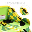 Maxkare Inflatable Towable Tube for Boating Waterskiing with EVA Foam Seat Pads, Towables for 1-2 Person-Green