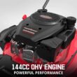 PowerSmart Gas Lawn Mower, 21 inches 144cc 2-in-1 Walk-Behind , Side Discharge Push Lawn Mower