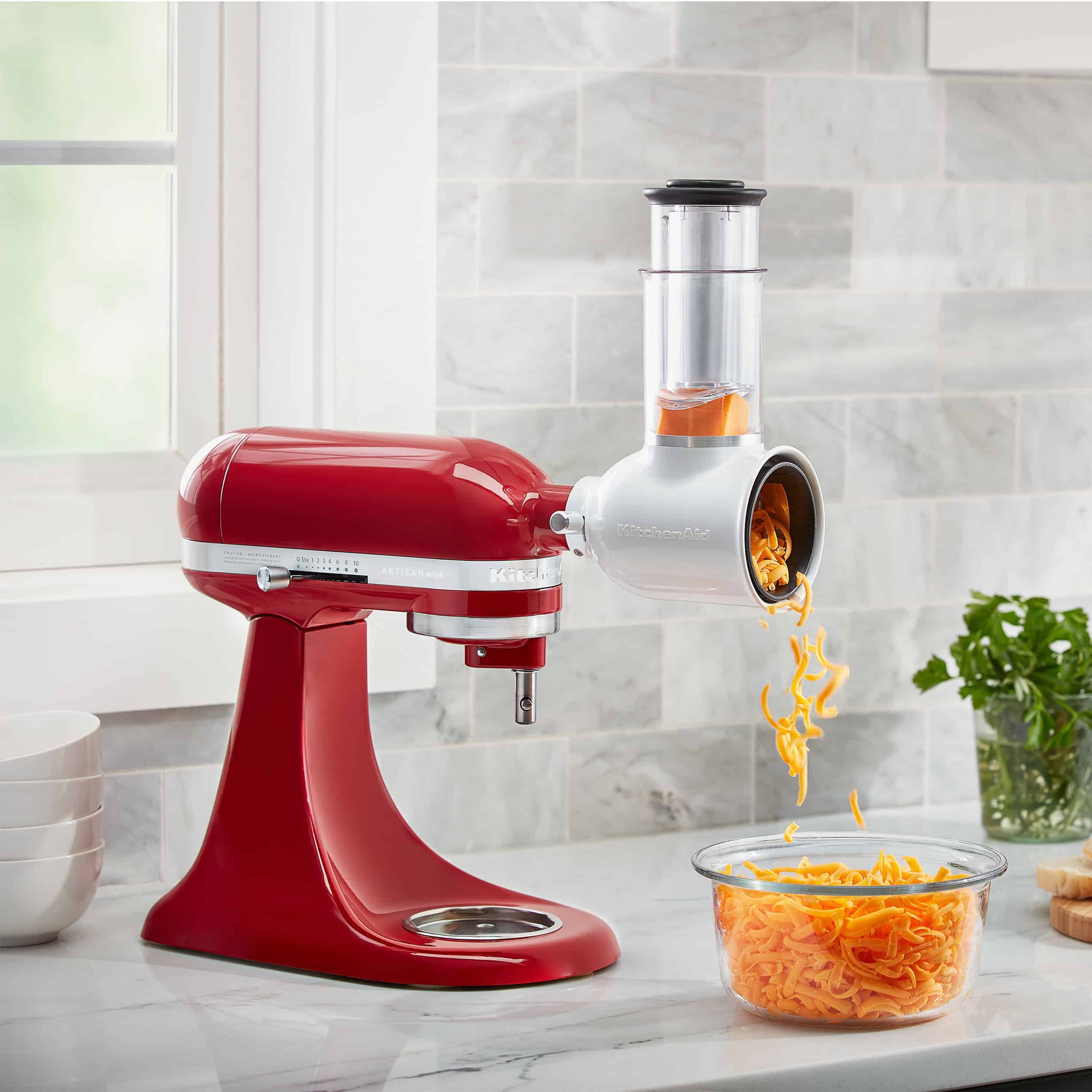 KitchenAid Fresh Prep Slicer/Shredder Attachment, White, KSMVSA KitchenAid Fresh Prep Slicer/Shredder Attachment, White, KSMVSA - Image 3