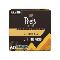 Peet's Coffee, Medium Roast K-Cup Coffee Pods for Keurig Coffee Machines - Off The Grid, 60 Count (6 Boxes of 10 K-Cup Pods)